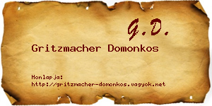 Gritzmacher Domonkos névjegykártya